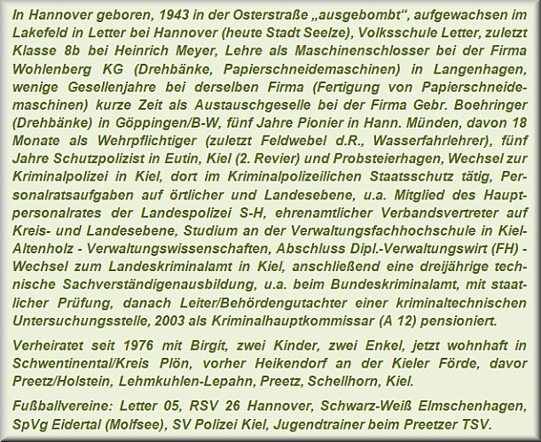 Bodo Redlin - von Hannover über Letter, Hann. Münden,Kiel, Preetz, Heikendorf nach Schwentinental